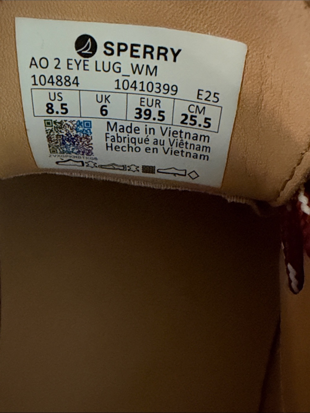 SPERRY Authentic Original 2-eye Lug Sole Boat Shoe Women’s US 8.5 EU 39.5 NEW - Picture 8 of 8